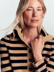 Boden Brown Marta Merino Wool Sailor Top - Image 2 of 7