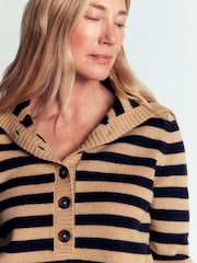 Boden Brown Marta Merino Wool Sailor Top - Image 3 of 7