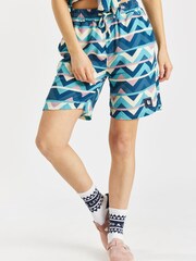 Harper & Lewis Blue Pattern Flora Co-ord Shorts - Image 3 of 7