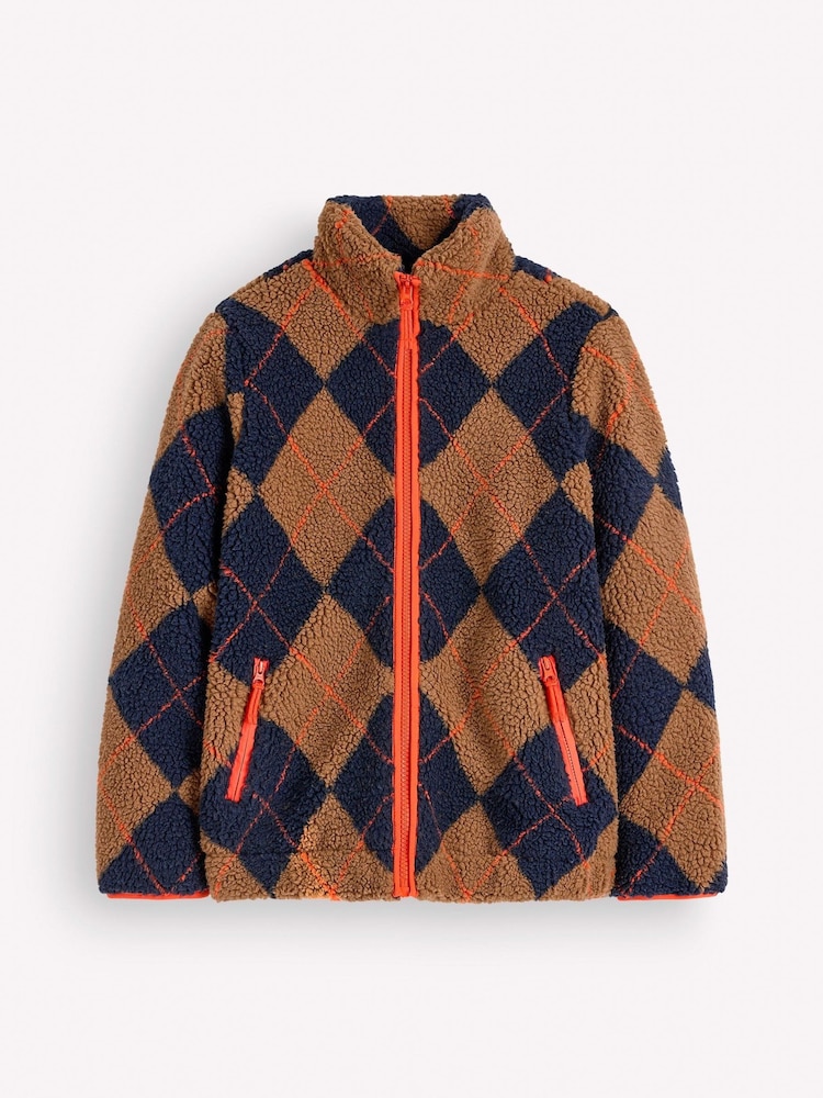 Boden Brown/Blue Alnwick Borg Jacket - Image 5 of 5 Boden Brown/Blue Alnwick Borg Jacket - Image 5 of 5