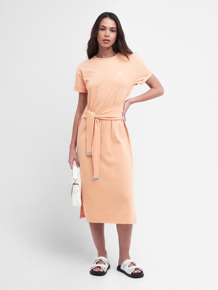 Barbour® International Whitson Stretch Cotton Black Midi Dress - Image 1 of 7