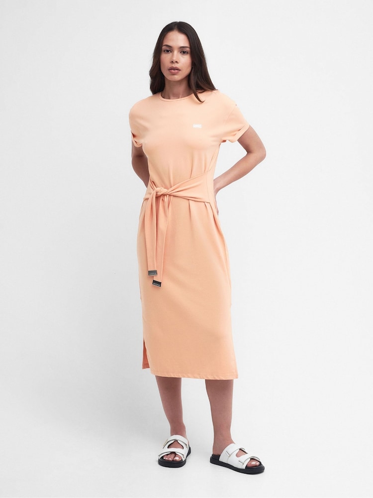 Barbour® International Whitson Stretch Cotton Black Midi Dress - Image 2 of 7