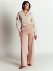 Cream - Pantaloni Boden Belgravia reiați - Imaginea 1 din 7