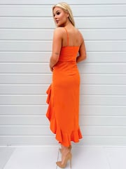 AX Paris Frill Hem High Neck Midi Dress - Image 2 of 4