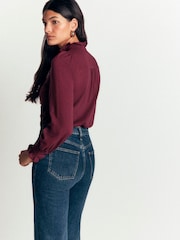Boden Purple Mega Frill Blouse - Image 3 of 5