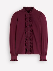 Boden Purple Mega Frill Blouse - Image 5 of 5