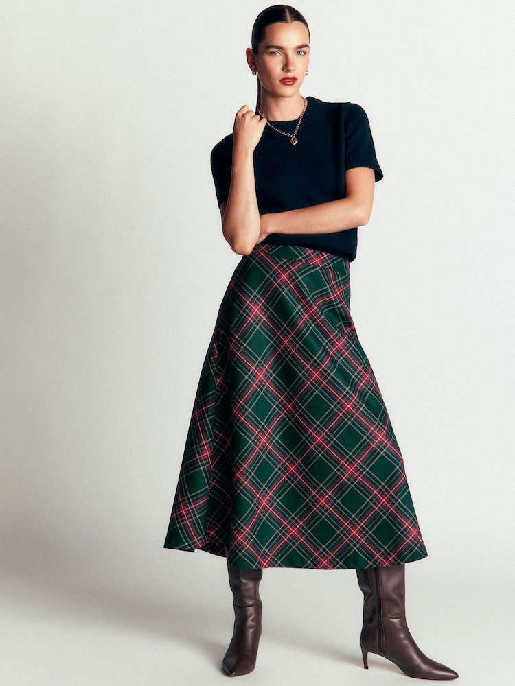 Πράσινο - Boden Wool Blend Slip Skirt - Εικόνα 1 από 5