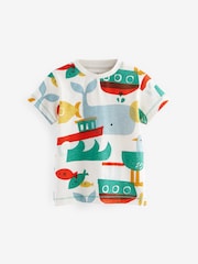 Red/Green All-Over Print 100% Cotton Short Sleeve T-Shirt (3mths-7yrs) - Image 4 of 6