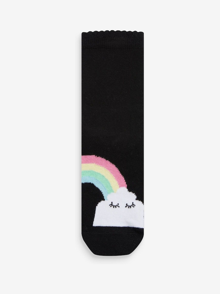 Black 5 Pack Cotton Rich Character Ankle School Socks - Image 2 of 5 Black 5 Pack Cotton Rich Character Ankle School Socks - Image 2 of 5