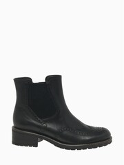 Gabor Imagine Black Tucson Leather Fashion Ankle Boots - Image 1 of 6