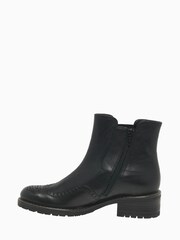 Gabor Imagine Black Tucson Leather Fashion Ankle Boots - Image 2 of 6
