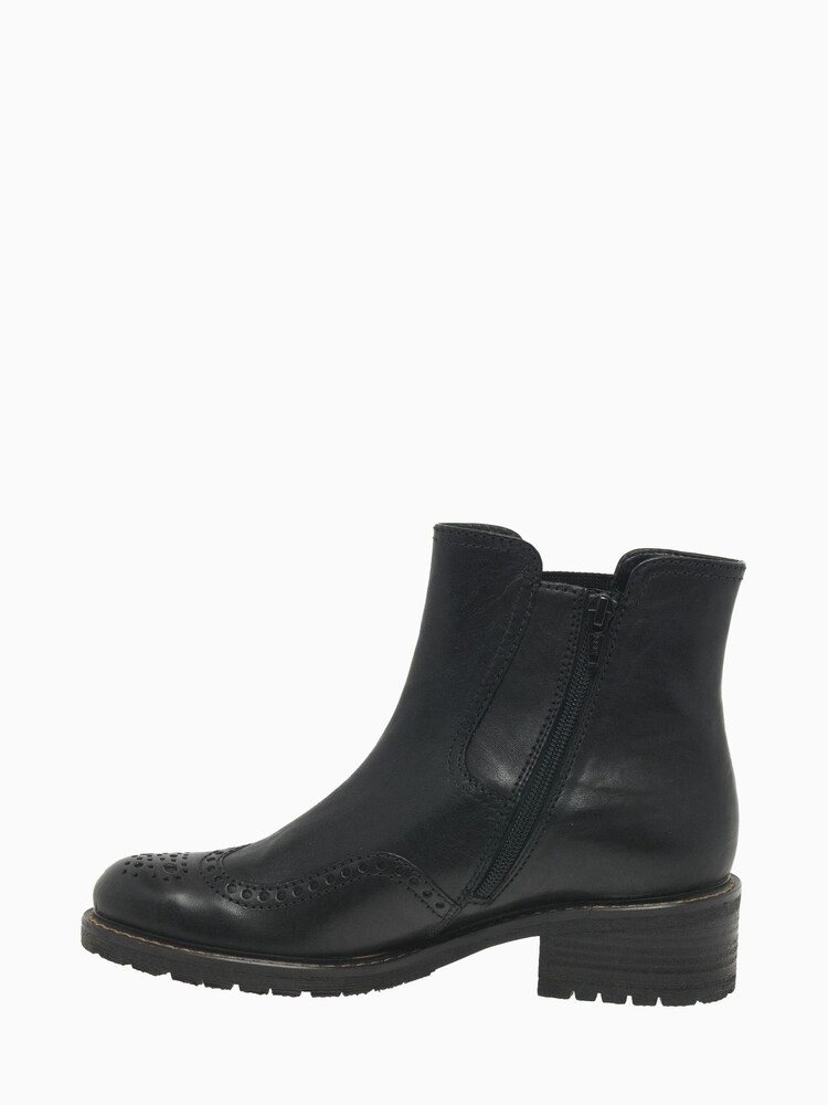 Gabor Imagine Black Tucson Leather Fashion Ankle Boots - Image 2 of 6 Gabor Imagine Black Tucson Leather Fashion Ankle Boots - Image 2 of 6