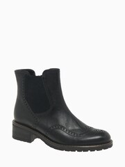 Gabor Imagine Black Tucson Leather Fashion Ankle Boots - Image 3 of 6