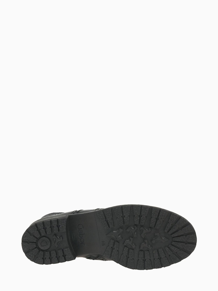 Gabor Imagine Black Tucson Leather Fashion Ankle Boots - Image 6 of 6