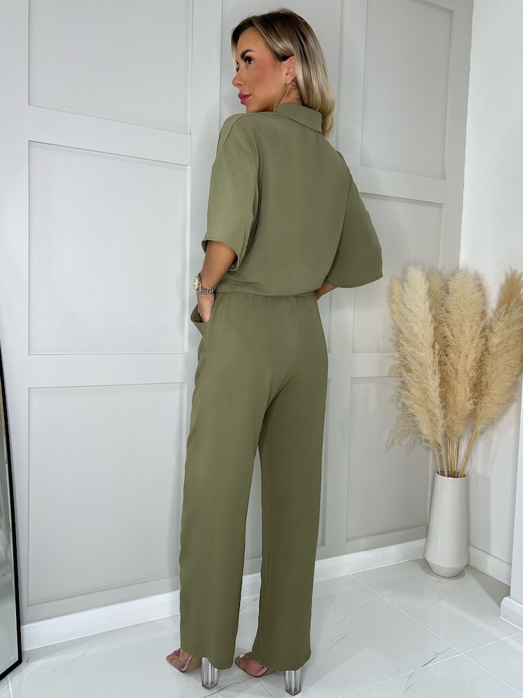 AX Paris V-Neck Collar Tie Front Blouse - Image 4 of 4