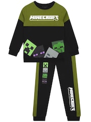 Character Black Minecraft Sweatshirt And Joggers Set - Image 1 of 12