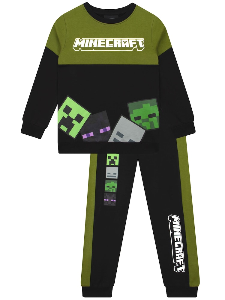 Character Black Minecraft Sweatshirt And Joggers Set - Image 1 of 12 Character Black Minecraft Sweatshirt And Joggers Set - Image 1 of 12