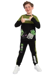 Character Black Minecraft Sweatshirt And Joggers Set - Image 7 of 12
