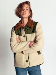 Verde - Boden Reversible Borg Mix Coat - Immagine 5 di 6