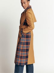 Boden Brown Double Breasted Trench Coat - Image 6 of 7