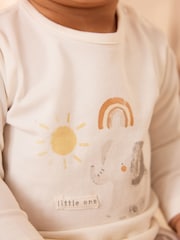 Cream Elephant Baby 100% Cotton Top And Leggings Set (0mths-2yrs) - Image 3 of 12