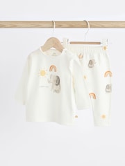 Cream Elephant Baby 100% Cotton Top And Leggings Set (0mths-2yrs) - Image 5 of 12