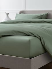 Sage Green Collection Luxe 400 Thread Count 100% Egyptian Deep Fitted Cotton Sateen Sheet - Image 1 of 2