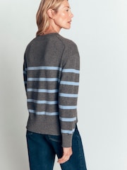 Boden Fay Cashmere Dairəvi boyun Neck Cemper - 7şəkildən 3 şəkil