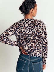 Boden Brown Kat Brushed Cashmere Cardigan - Image 2 of 6
