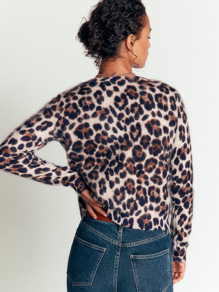 Boden Brown Kat Brushed Cashmere Cardigan - Image 2 of 6