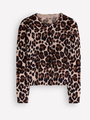 Boden Brown Kat Brushed Cashmere Cardigan - Image 5 of 6