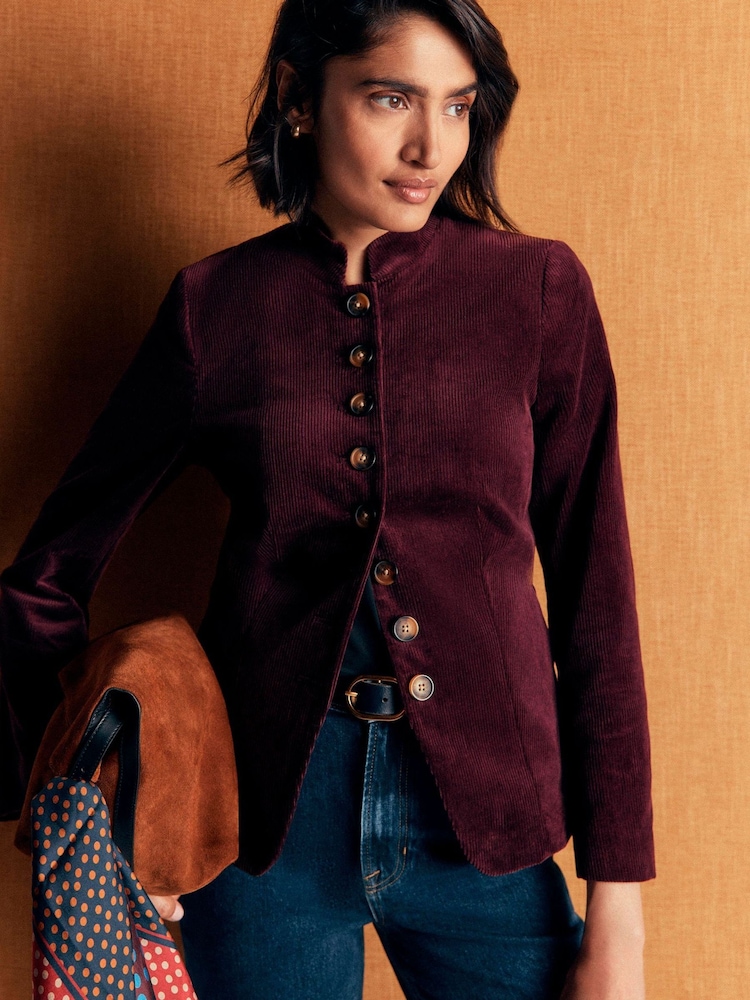 Boden Red Hereford Military Cord Jacket - Image 1 of 5 Boden Red Hereford Military Cord Jacket - Image 1 of 5