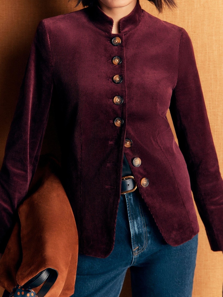 Boden Red Hereford Military Cord Jacket - Image 2 of 5 Boden Red Hereford Military Cord Jacket - Image 2 of 5