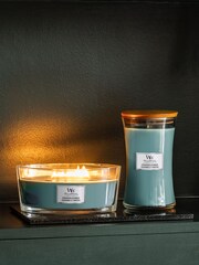 Woodwick Blue Ellipse Evergreen Cashmere Scented Jar Candle - Image 2 of 3