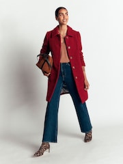 Boden Red Aylesford Wool Coat - Image 5 of 7