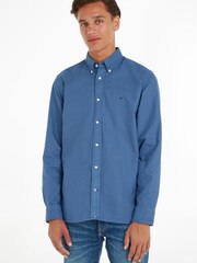 Tommy Hilfiger Blue Garment Dyed Shirt - Image 1 of 3