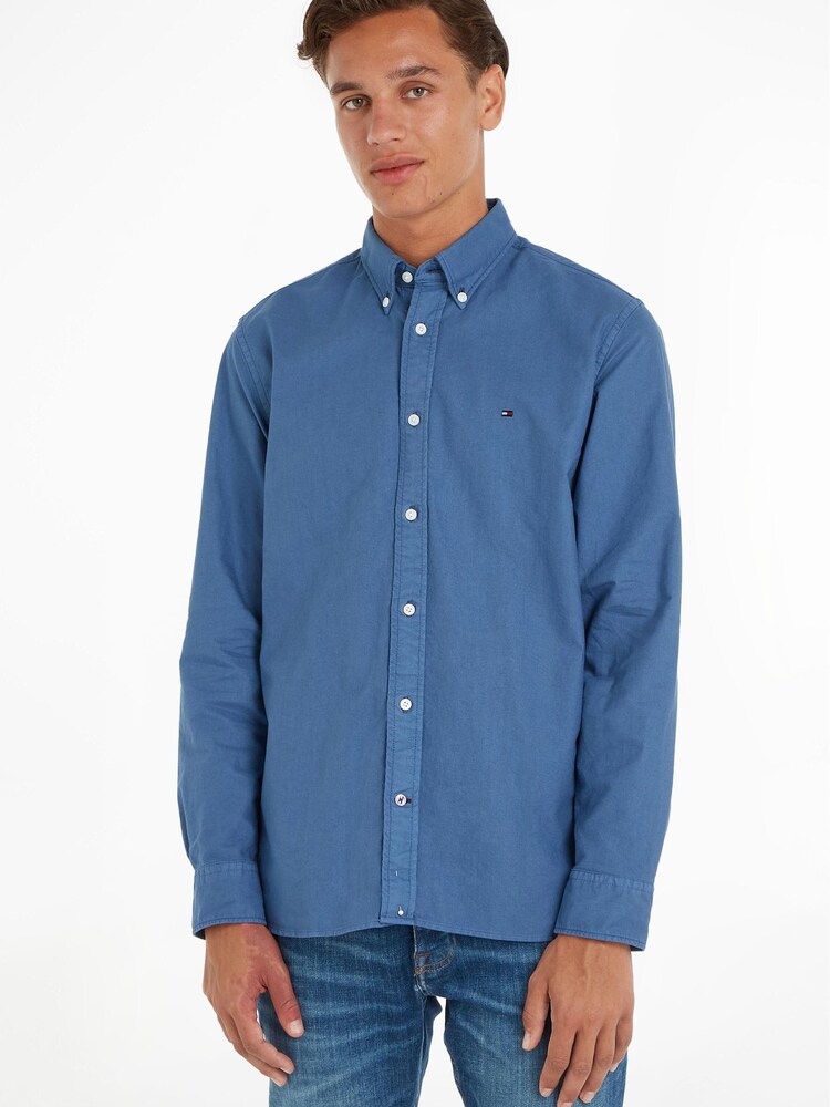Tommy Hilfiger Blue Garment Dyed Shirt - Image 1 of 3