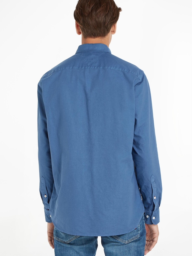 Tommy Hilfiger Blue Garment Dyed Shirt - Image 2 of 3