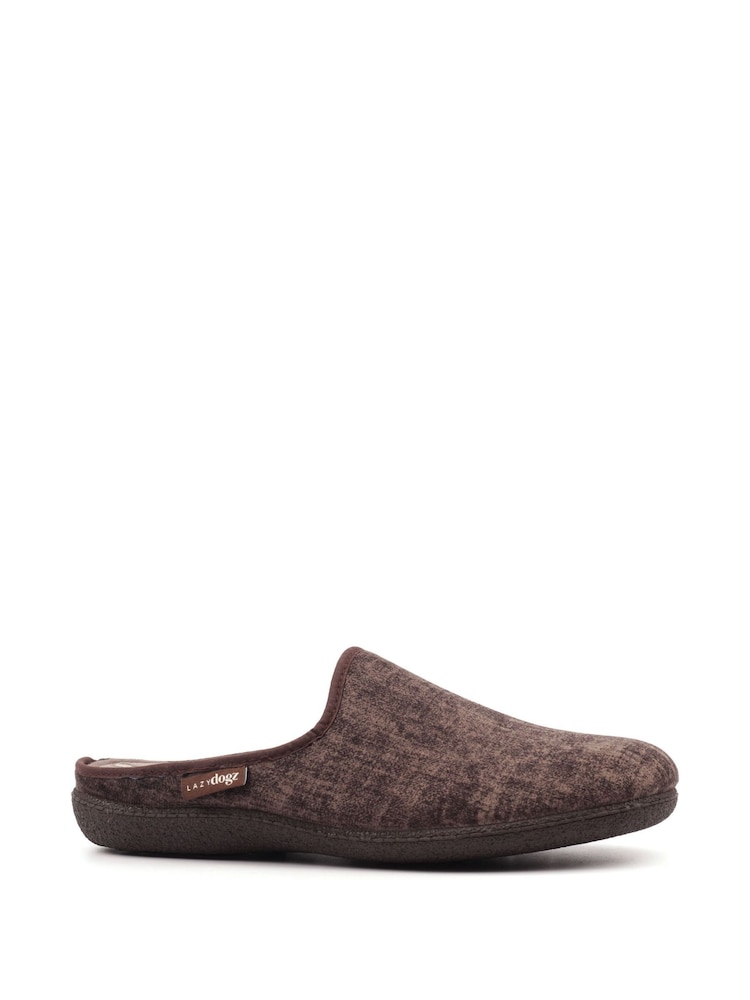 Lazy Dogz Brown Graham Mule Slippers - Image 2 of 5 Lazy Dogz Brown Graham Mule Slippers - Image 2 of 5