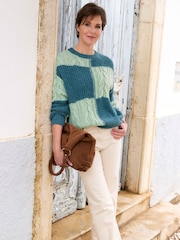 Cotton Traders Patchwork Jumper - Image 4 of 4