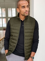 Cotton Traders Green Ultra-Light Padded Gilet - Image 1 of 4