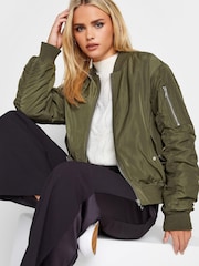 PixieGirl Petite Green Bomber Jacket - Image 4 of 4