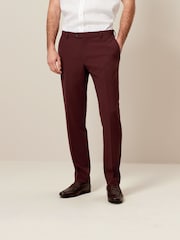 Brick Red Regular Fit Motionflex Stretch Suit: Trousers - Image 1 of 8