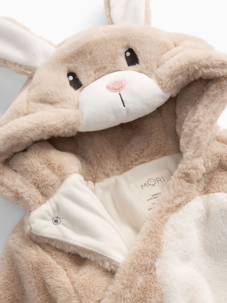 MORI Supersoft Fleece Lined Bunny Faux Fur Pramsuit - Bild 2 av 3