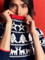 Boden Blue Edie Fair Isle Jumper - Image 2 of 7