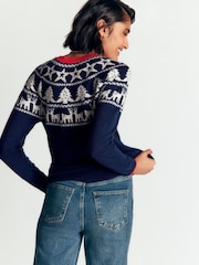 Boden Blue Edie Fair Isle Jumper - Image 3 of 7