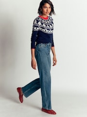 Boden Blue Edie Fair Isle Jumper - Image 4 of 7