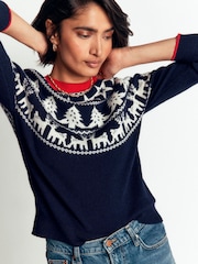 Boden Blue Edie Fair Isle Jumper - Image 5 of 7