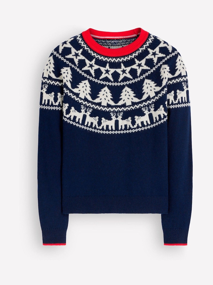 Boden Blue Edie Fair Isle Jumper - Image 7 of 7 Boden Blue Edie Fair Isle Jumper - Image 7 of 7