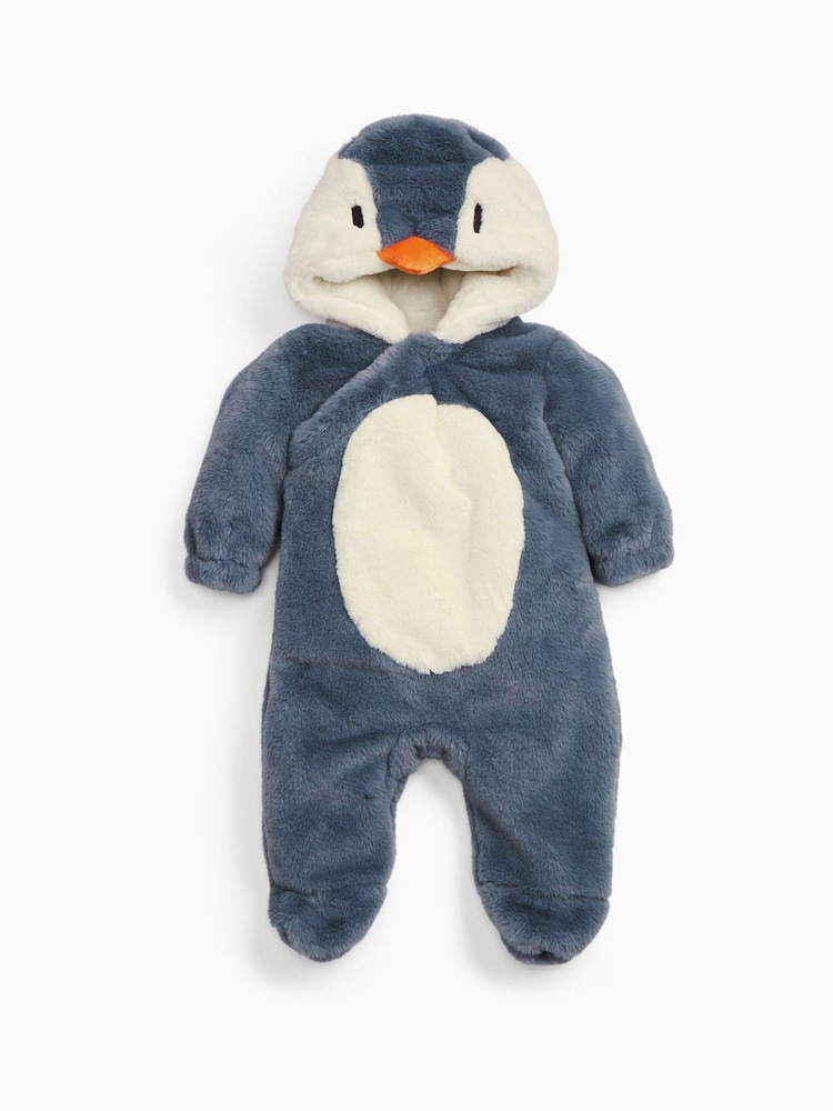 MORI Supersoft Fleecefodrad Penguin Faux Fur Barnvagn - Bild 2 av 4
